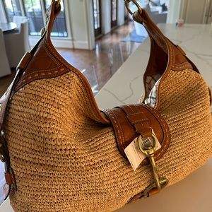 Coach straw bag